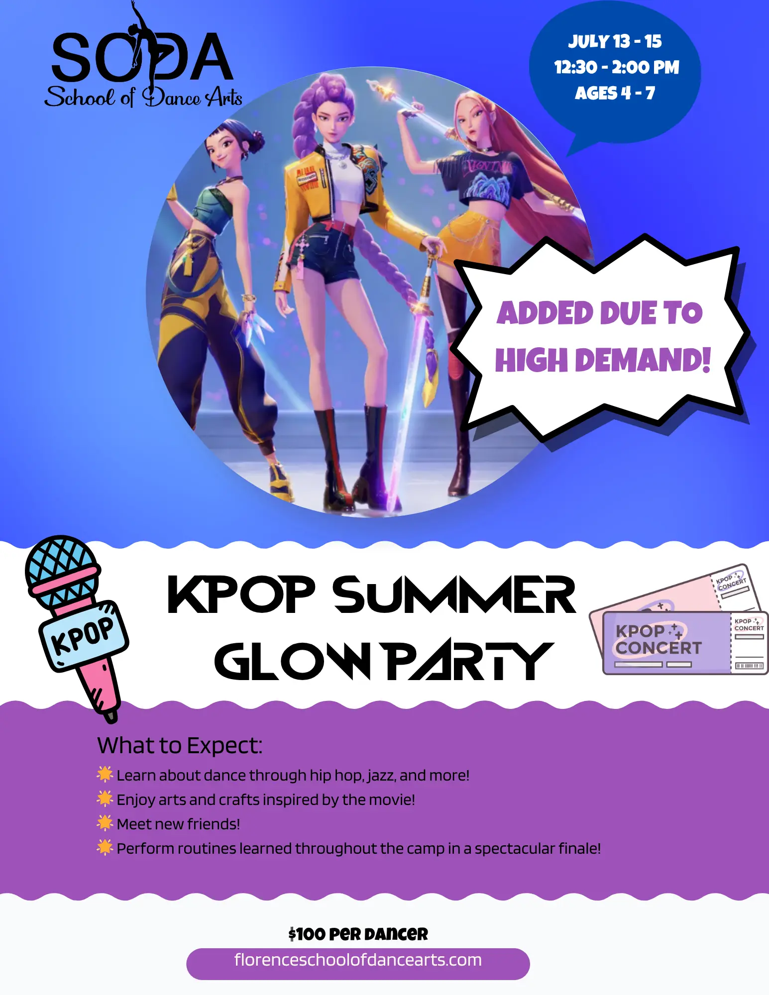 Summer SODA dance classes in Florence SC